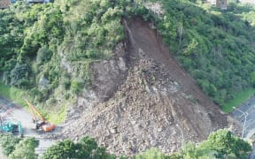 The slip on Ngaio Gorge Road.
