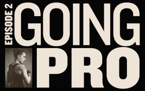 Large title saying: "Episode 2: Going Pro" and a small black and white image of Daniella Smith.