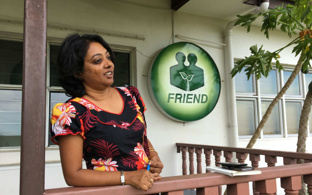 Sashi Kiran at the headquarters of FRIEND in Fiji