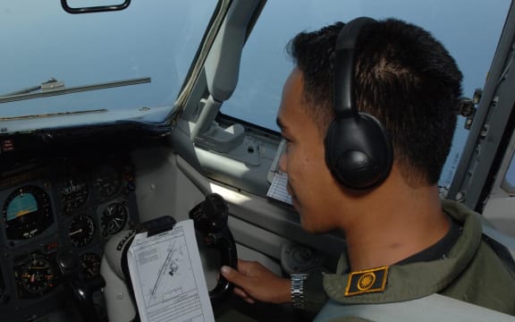 Indonesian Air Force aircraft are taking part in the search for the missing plane.