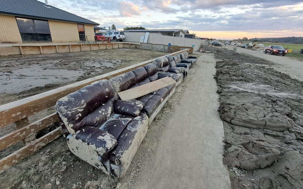Damage, rubble and carnage left over in Eskdale after Cyclone Gabrielle.