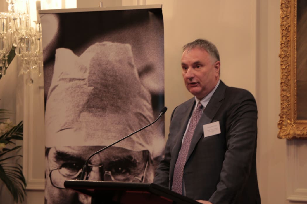Jonathan Kings from MFAT announcing New Zealand's support for the Port Vila National Eye Centre.