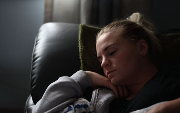 teenager sleeping