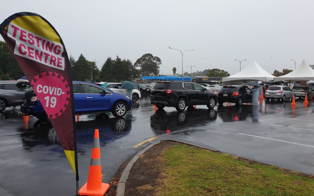 A Covid-19 testing centre in Otara.