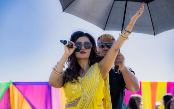 Shibani Kashyap at the Pukekohe Holi celebrations in February.