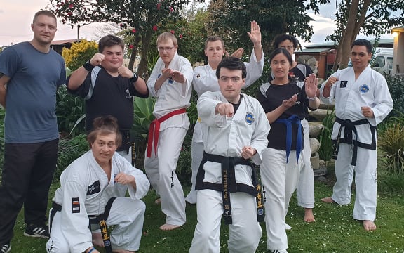 Napier's taekwondo group for those with special needs.