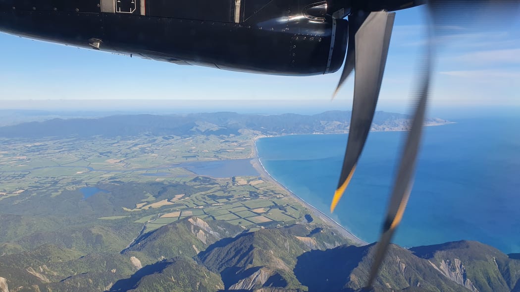 Lower Wairarapa Valley with Remutaka range in the foreground and Aorangis beyond