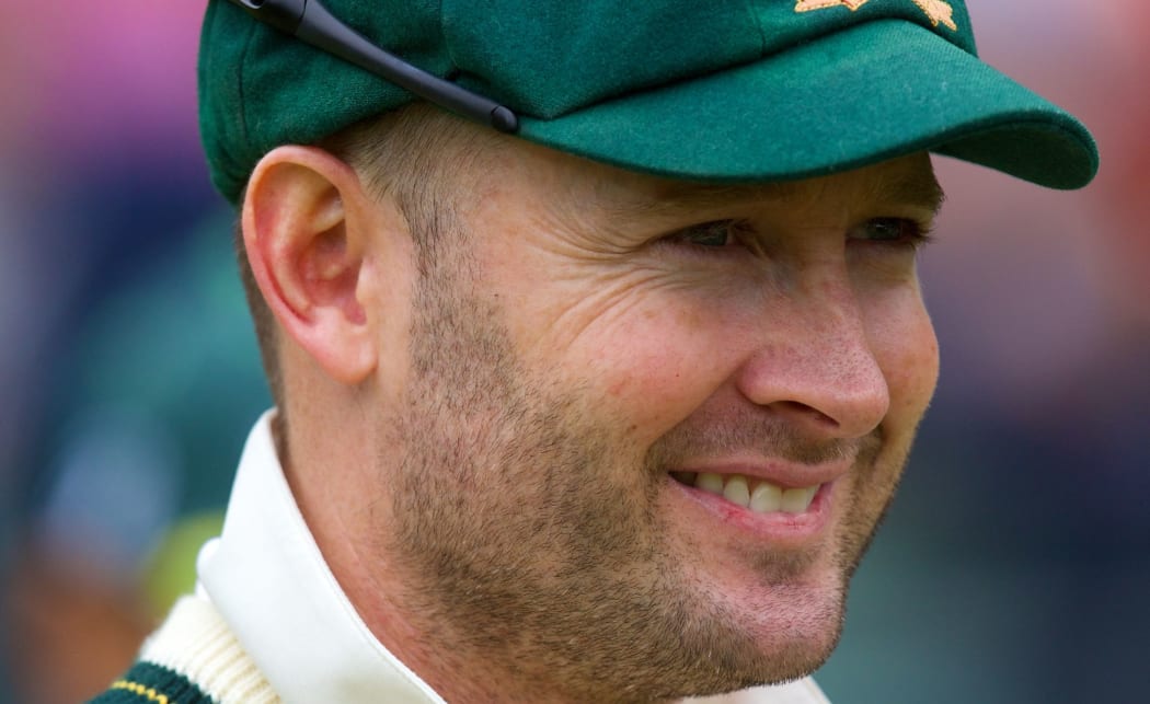Australia captain Michael Clarke has been at Phil Hughes' bedside.