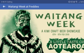 A Melbourne bar, Freddie Wimpoles has been criticised for using an image of a former St Kilda mayor with tā moko drawn on his face to promote a Waitangi Day event.
