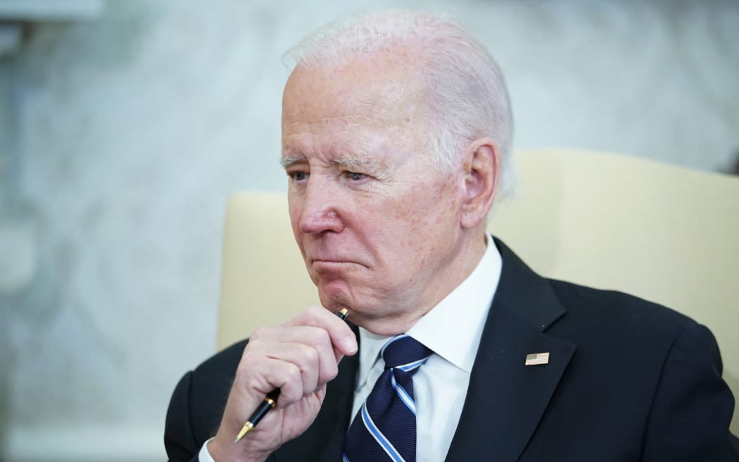 US President Joe Biden during a meeting with the Japanese prime minister on 13 January, at the White House.