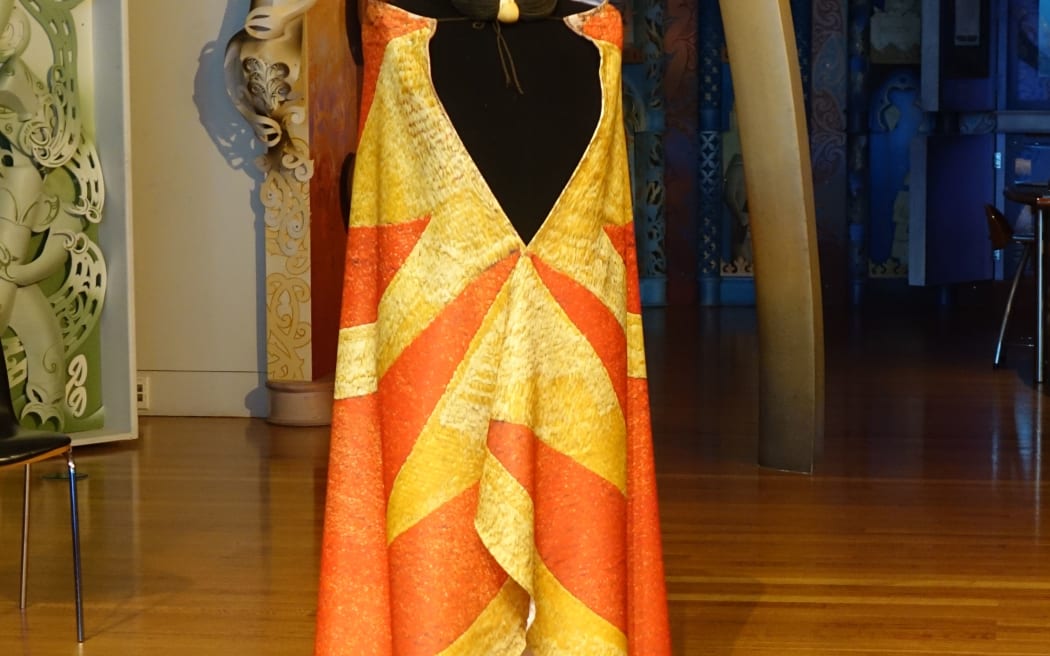 Digital replica of the Hawaiian cloak gifted to Captain Cook in 1779.