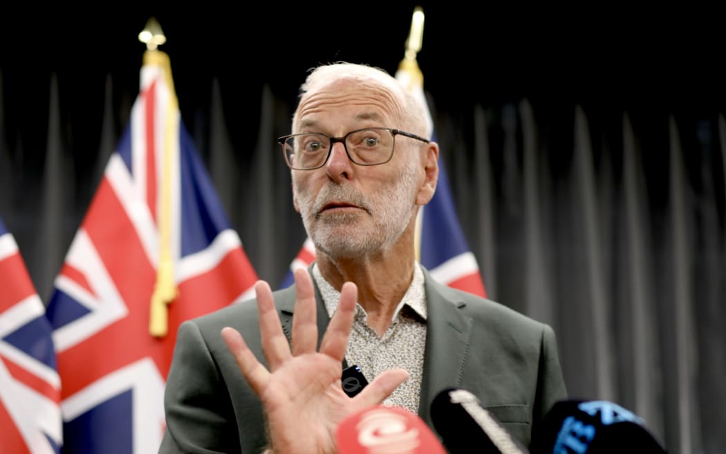 Auckland mayor Wayne Brown during a transport announcement on 3 December 2024.