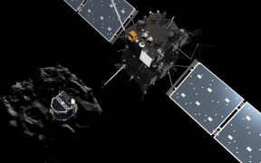 artist impression shows Philae separating from Rosetta