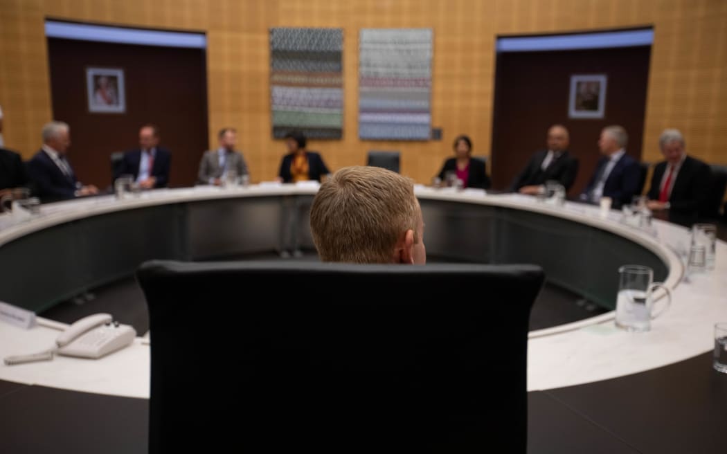 Cabinet gathers for their weekly meeting.