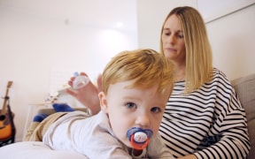 Emma Porter and her son Otis, who has cystic fibrosis.
