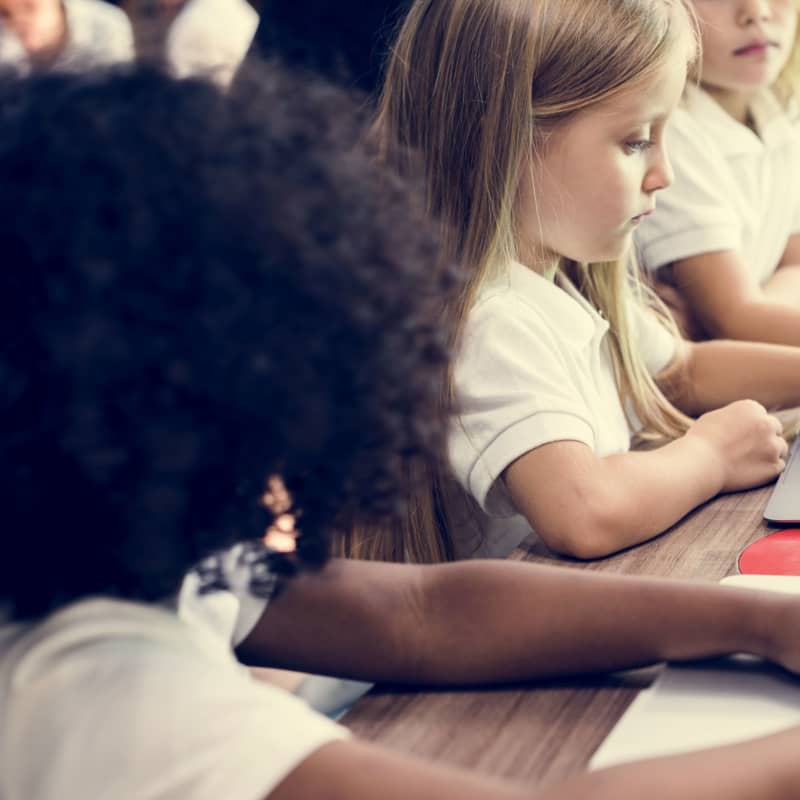 Happy kids at elementary school