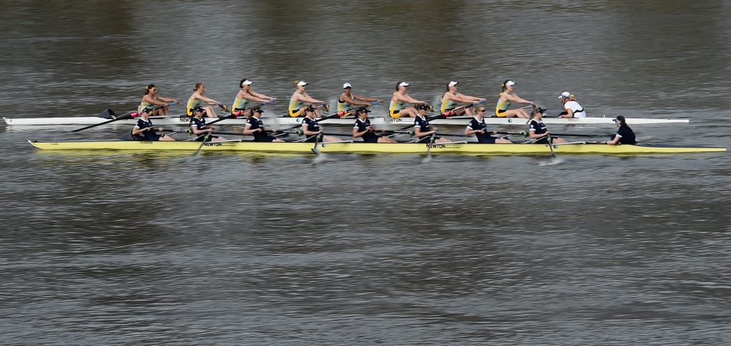 Oxford and Cambridge compete in the 2015 Women's Reserve Boat Race on the River Thames.