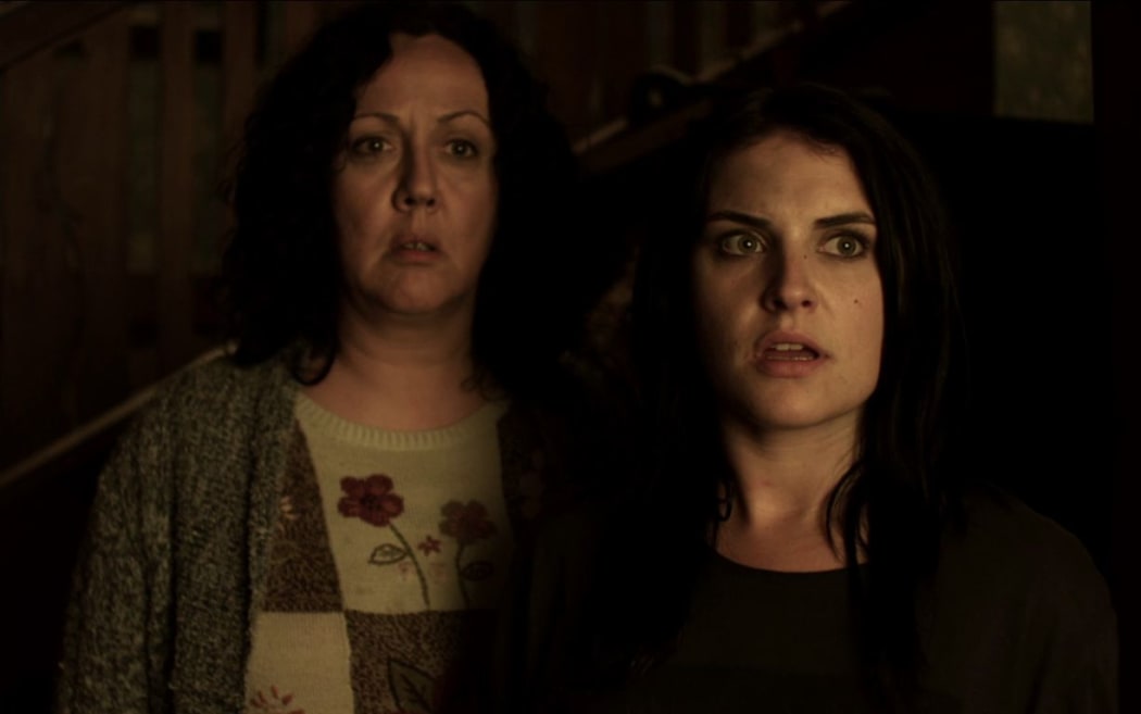 Rima te Waiata and Morgana O'Reilly in Housebound.