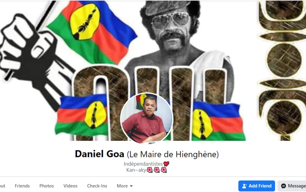 Account purporting to be owned by Caledonian Union president Daniel Goa