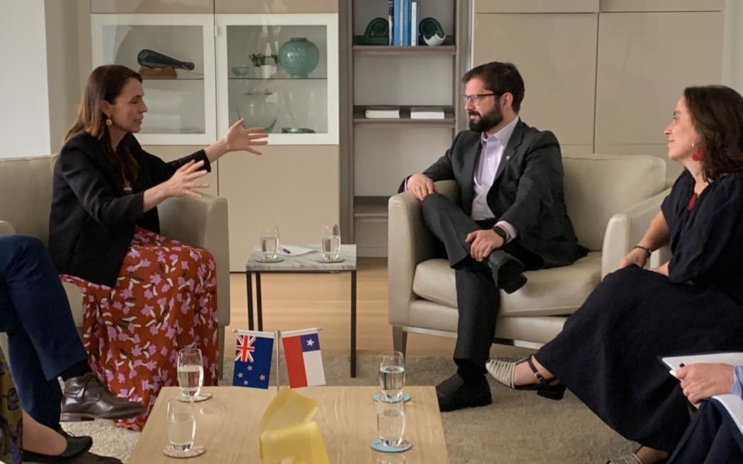 Jacinda Ardern meets Chile President Gabriel Boric on the sidelines of the UN General Assembly in New York.