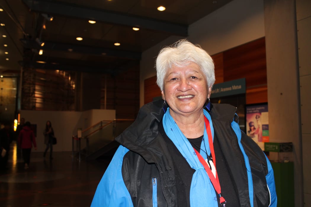 Maki Clarke of Waikato Taniwharau group that performed in honour of Tomairangi Paki.