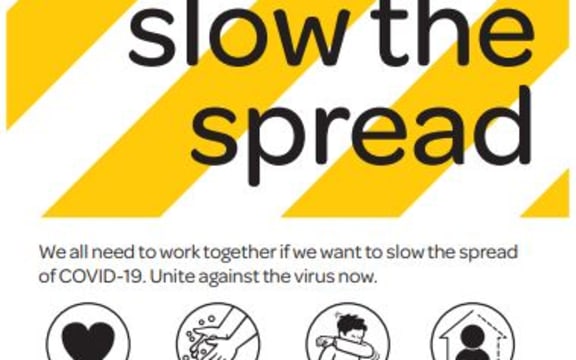 Covid-19 coronavirus slow the spread poster.