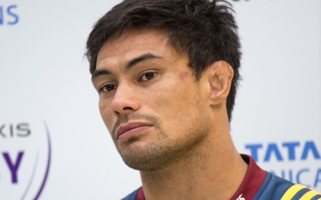 Highlanders Captain Shane Christie at the post match press conference following the Natixis Cup rugby match between French team Racing 92 and New Zealand team Otago Highlanders at Sui San Wan Stadium in Hong Kong