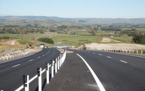 The roads looks near completion at the Woodville end.