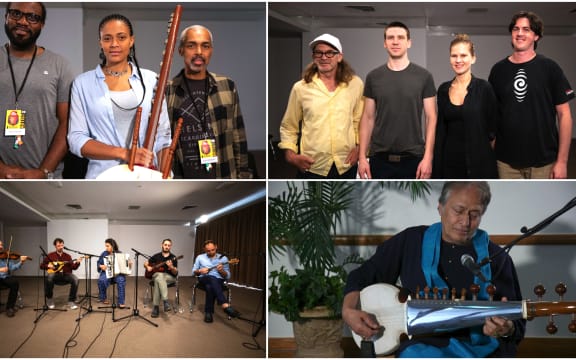 Clockwise: Sona Jobarteh, Maarja Nuut & Ruum,Amjad Ali Khan, Rebetien