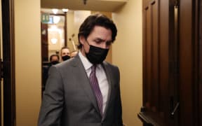 Canada's Prime Minister Justin Trudeau arrives for Question Period in the House of Commons on Parliament Hill 9 February 2022 in Ottawa, Canada.