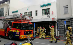 There is a fire on the roof of Logan Brown restaurant in central Wellington.