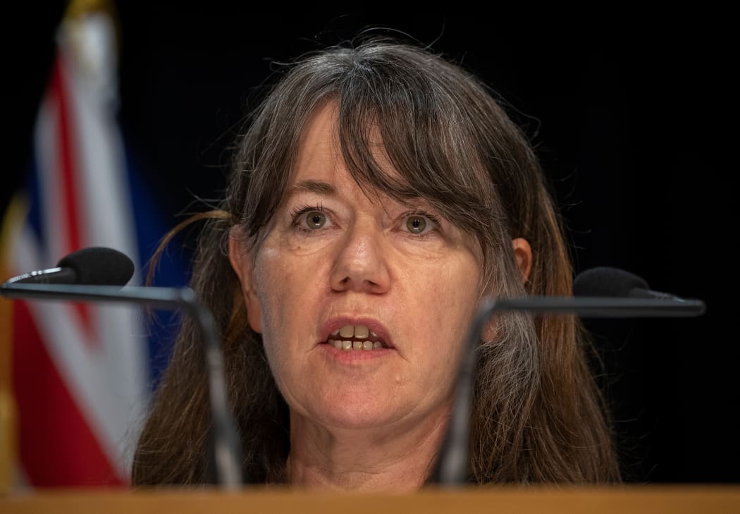 Director of Public Health Dr Caroline McElnay speaking at the briefing for a Covid-19 daily update on 17 April, 2020.