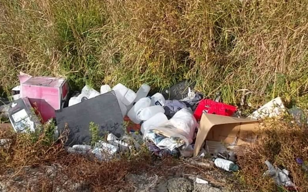 Hastings District Council said illegally dumped rubbish in rural areas was costing ratepayers thousands of dollars each year to clean up, such as this site on Kaiapo Road, just outside the Hastings urban area.