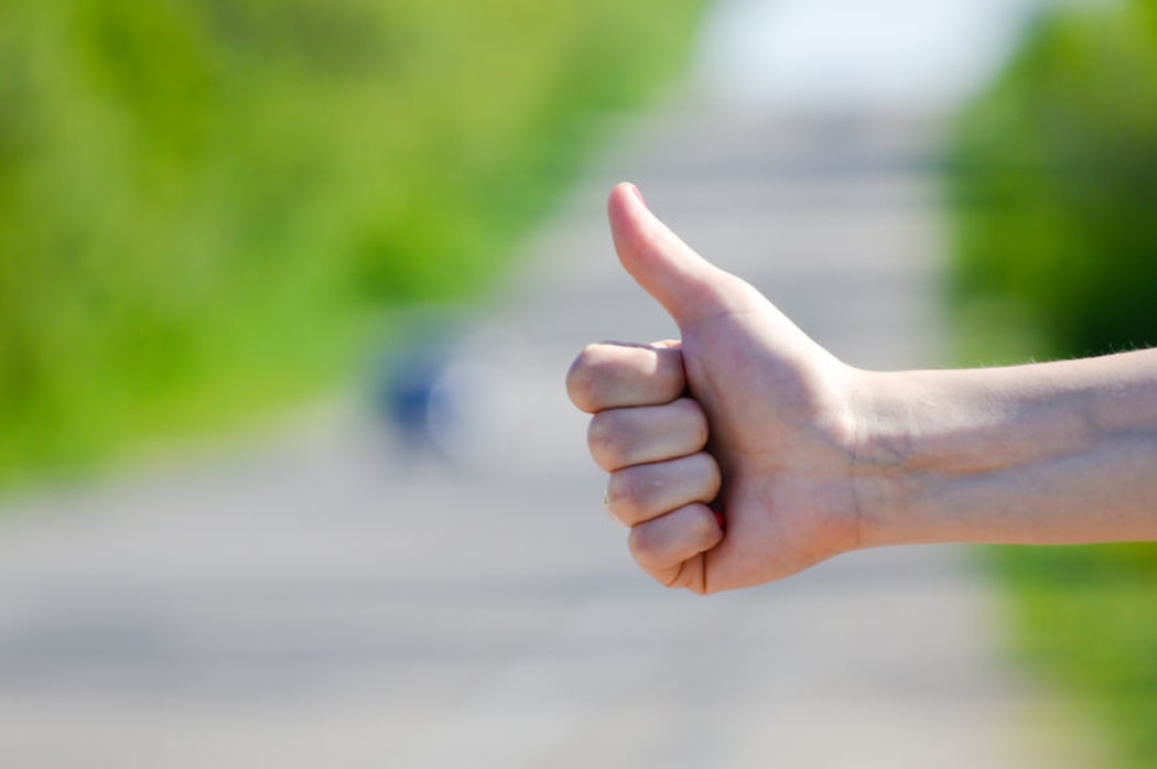 A close-up of a hitchhiker's thumb (file photo)