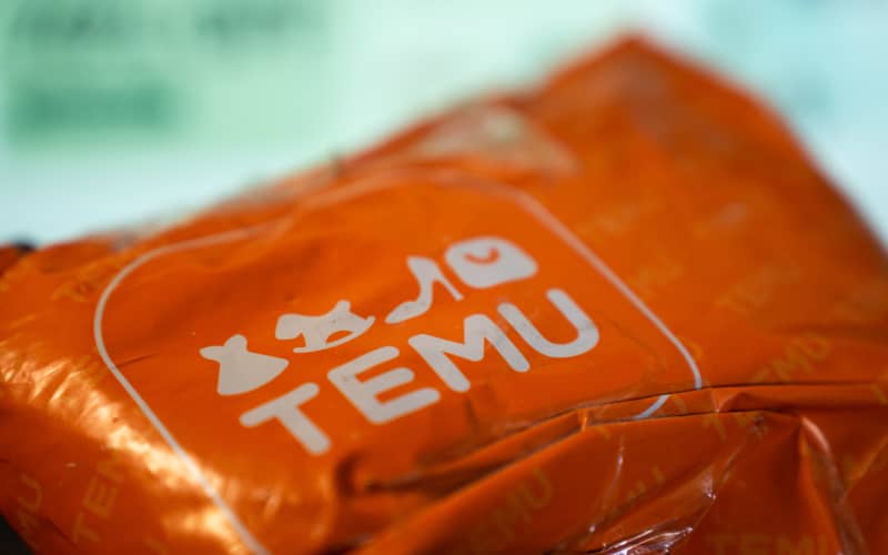A package from Temu. (Photo by Nikos Pekiaridis/NurPhoto) (Photo by Nikos Pekiaridis / NurPhoto / NurPhoto via AFP)