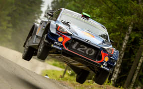 Hayden Paddon at Rally Finland 2017