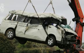 Road where taxi van flipped a common crash spot, residents say