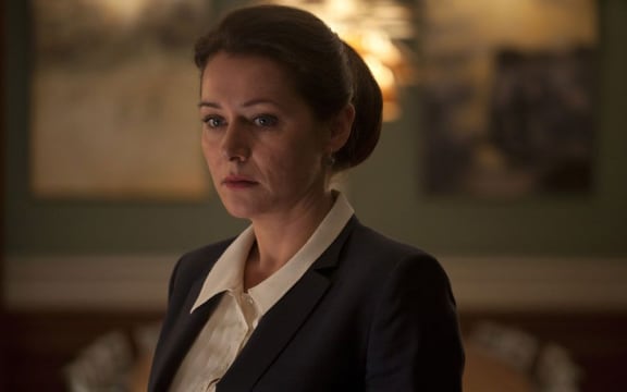 Sidse Babett Knudsen as Birgitte Nyborg, the first female prime minister of Denmark, in the TV series Borgen