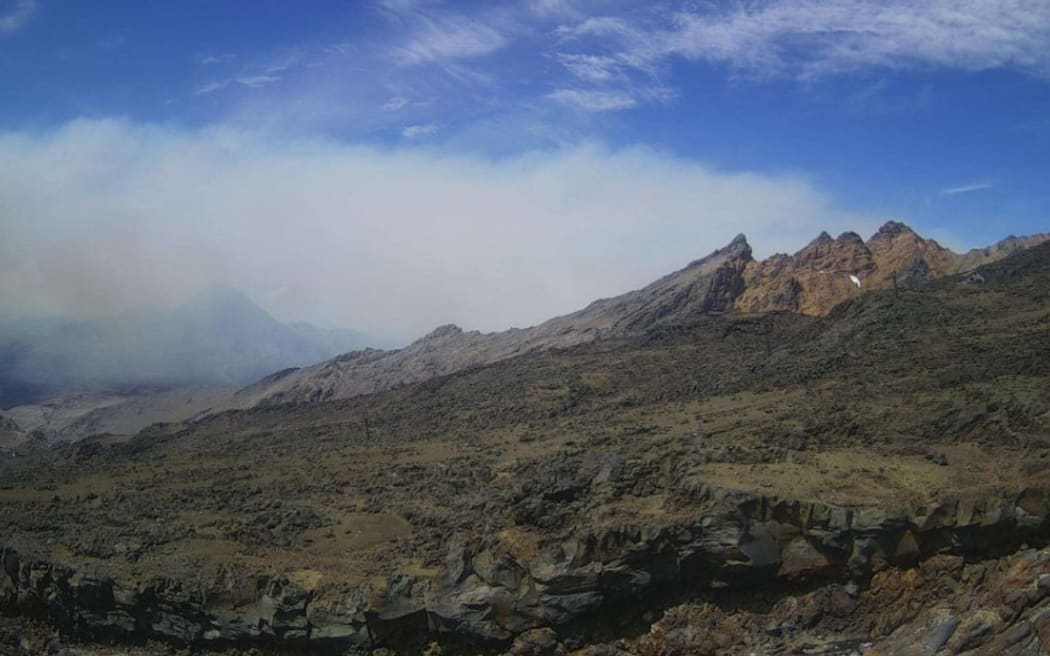 Smoke could be seen on the webcams from Whakapapa, around 3pm on Monday.
