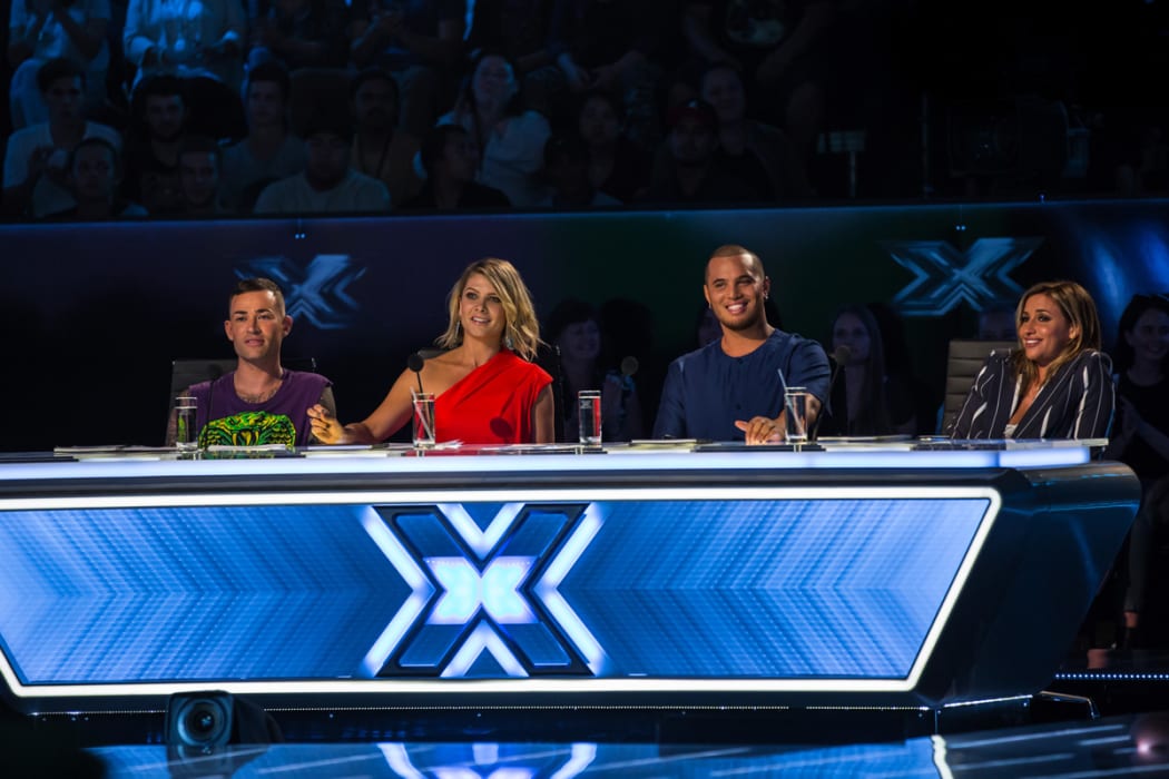 X Factor NZ judges Shelton Woolwright, Natalie Bassingthwaighte, Stan Walker and Melanie Blatt.