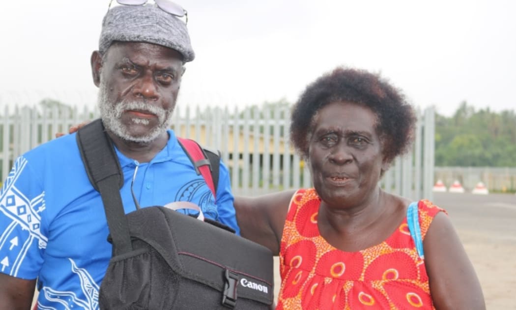 A recent photo of Albert Toro with Elizabeth Tsitseka, who played Lucy's mother in the film ‘Tukana - Husait I Asua’.