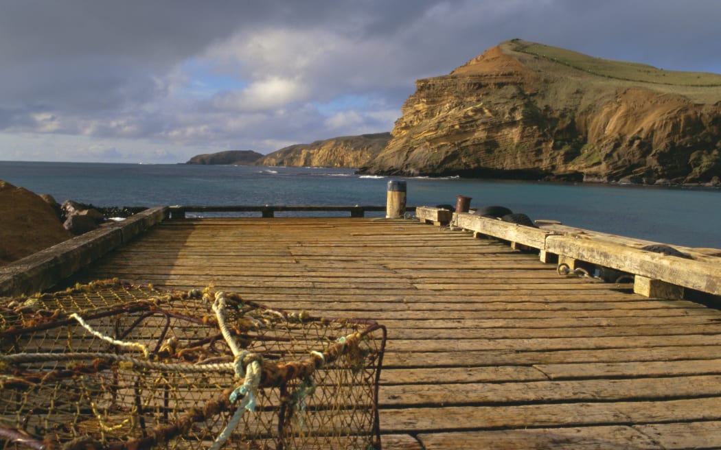 Wharf, Pitt Island, Chatham Islands.