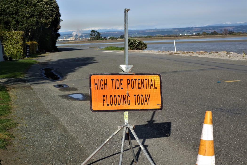 A high tide warning in Nelson.
