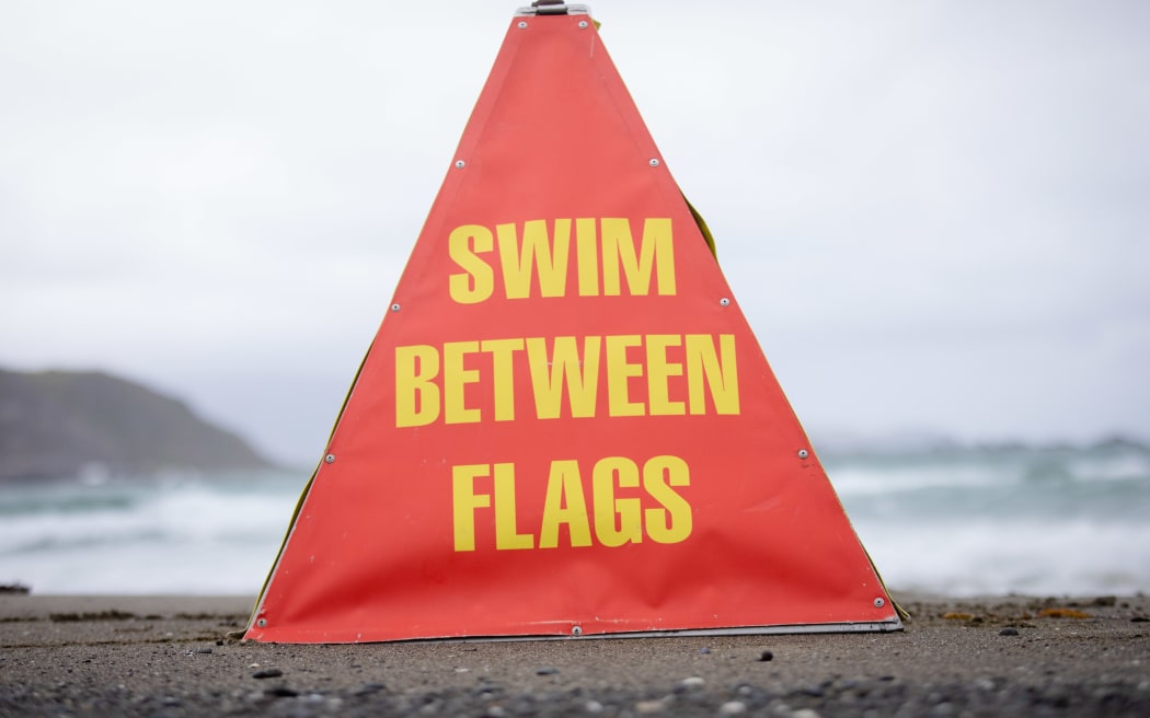 Swim between the flags