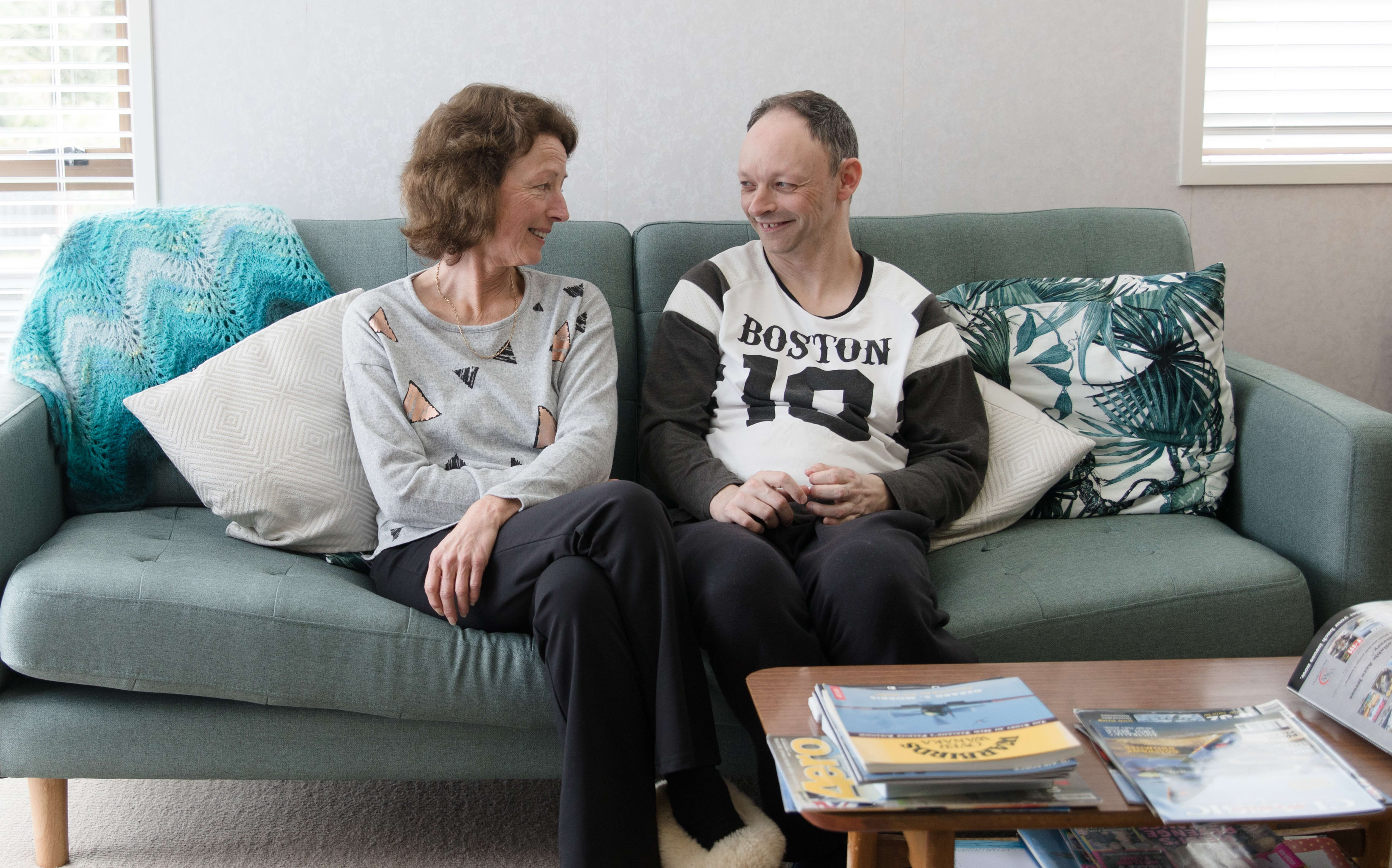 Christine Fleming and her son Justin