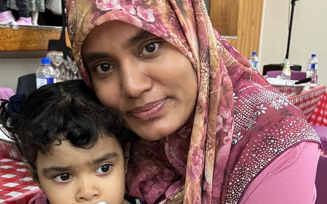 Rashid's sister and niece at the Burmese Rohingya Welfare Organisation Eid celebration