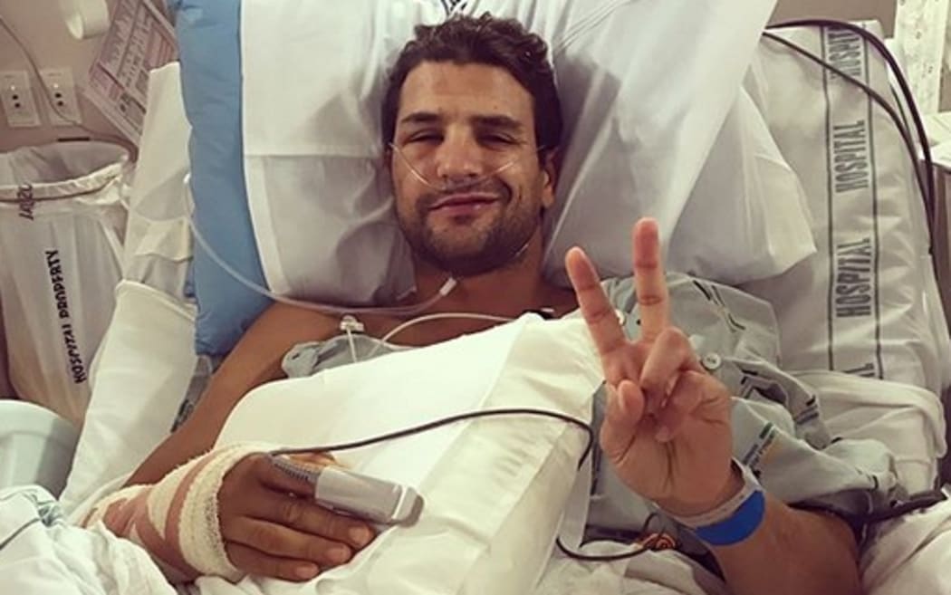 Terenzo Bozzone in hospital in July.