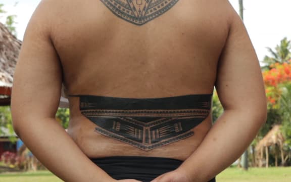 Anric's tatau after the first session