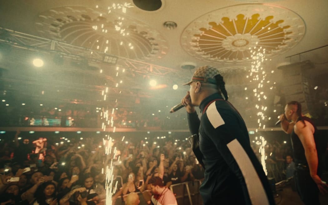 Samoan-Australian hip hop group OneFour perform at Eatons Hill Hotel in Brisbane.