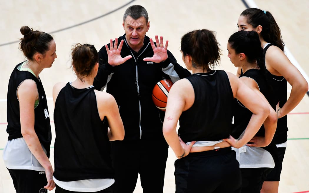 Tall Ferns head coach Guy Molloy during a training session.
